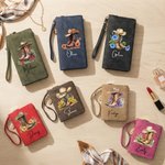 Personalized Birth Flower Cowboy Boots PU Leather Wristlet Tri-Fold Wallet with Name Birthday Anniversary Gift for Women