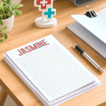 Bloc-notes personnalisé avec monogramme multicolore et 40/80 pages Cadeau d'appréciation pour la rentrée scolaire pour les étudiants et les collègues