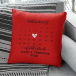 Cuscino personalizzato per la data del matrimonio con il nome della coppia Regalo di San Valentino per l'anniversario della coppia