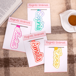 Personalised Striped Watercolor Style Magnetic Bookmark with Name  School Supplies Daily Use Reading Club Gift for Book Lovers