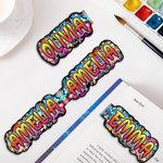 Marcapáginas magnético personalizado con nombre estilo graffiti Uso diario Vuelta al cole Regalo de cumpleaños para los amantes de los libros Ratones de biblioteca
