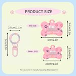 Personalized Lip Love Paw Print Acrylic Bone-Shaped Pet ID Tag with Name and Phone Number Daily Use Birthday Adoption Day Gift for Pet Lover Dog Owner