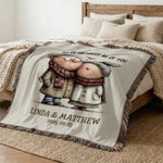 Coperta di lancio personalizzata con nappe della coppia di anziani con nome e data Anniversario di matrimonio Regalo di San Valentino per la coppia