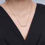 Collana personalizzata con baccello di piselli 2-6 pietre di nascita Braccialetto Gioielli di famiglia delicato Compleanno Regalo per la festa della mamma Nonna