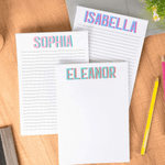 Bloc-notes personnalisé avec monogramme multicolore et 40/80 pages Cadeau d'appréciation pour la rentrée scolaire pour les étudiants et les collègues