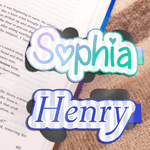 Personalised Striped Watercolor Style Magnetic Bookmark with Name  School Supplies Daily Use Reading Club Gift for Book Lovers