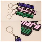 Personalisierte Multicolor Pixel Art 3D-gedruckt Name Rucksack Tag Schlüsselanhänger zurück zu Schule Geburtstag Geschenk für Kinder