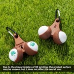 Personalised 3D Printed Text Funny Golf Ball Tee Holder with Clip and 2 Pcs Golf Balls Sports Birthday Gift for Golf Lovers