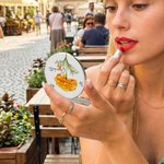 Personalized Birth Flower Butterfly Compact PU Leather Heart Round Square Makeup Mirror with Name Birthday Wedding Party Gift for Women