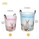 Cesto portaoggetti pasquale personalizzato Peter Rabbit con nome Regalo di Pasqua per neonati e bambini