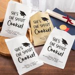 Personalisierte Sweet Smart Cookie Food-Grade-Papier behandeln Taschen mit Namen Satz von 20 Graduation Party Favors Geschenk für Klasse von 2026 Absolventen