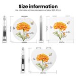 Personalized Birth Flower Butterfly Compact PU Leather Heart Round Square Makeup Mirror with Name Birthday Wedding Party Gift for Women