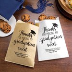 Personalisierte Sweet Smart Cookie Food-Grade-Papier behandeln Taschen mit Namen Satz von 20 Graduation Party Favors Geschenk für Klasse von 2026 Absolventen