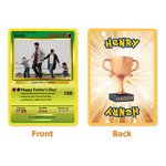 Personalized Photo Classic TCG Poke Card with Text and Wooden Stand Father's Day Birthday Gift for Dad