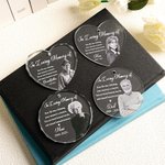 Personalised In Loving Memory of Photo Design Round Heart Shape Christmas Ornament with Name and Year Memorial Gift for Loss of Loved One