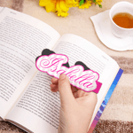 Personalised Striped Watercolor Style Magnetic Bookmark with Name  School Supplies Daily Use Reading Club Gift for Book Lovers