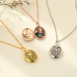 Collier photo personnalisé avec texte gravé Bijoux délicats Cadeau d'anniversaire de Saint-Valentin pour femmes