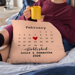 Cuscino personalizzato per la data del matrimonio con il nome della coppia Regalo di San Valentino per l'anniversario della coppia