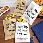 Personalisierte Sweet Smart Cookie Food-Grade-Papier behandeln Taschen mit Namen Satz von 20 Graduation Party Favors Geschenk für Klasse von 2026 Absolventen