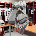 Personalised Sportball Design Waffle Sport Towel with Name Number and Hanging Clip Sport Accessories Birthday Gift for Sport Lovers