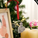 Personalised In Loving Memory of Photo Design Round Heart Shape Christmas Ornament with Name and Year Memorial Gift for Loss of Loved One