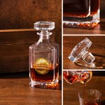 Decanter per whisky a tema calcistico personalizzato con nome Regalo di compleanno e anniversario per gli amanti del whisky