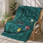 Gepersonaliseerde Vintage Geboortebloem Zachte Deken met 1 tot 12 Namen Woondecoratie Verjaardag- en Kerstcadeau voor Mama of Oma