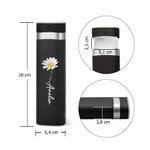 Personalisierte Lebensmittelqualität Tablettenbox mit Geburtsblume Namen Wöchentlich Großes Fach Reise Geschenk für Familie Freund