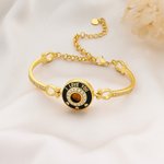 Bracciale di proiezione fotografica con ciondolo a forma di cuore inciso personalizzato con testo e pietra preziosa, regalo di compleanno per le donne e le ragazze.