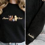 Personalized Classic Winnie the Pooh Multicolor Adult Kid Sweatshirt with Name and Text Birthday Holiday Gift for Family