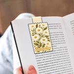 Personalized Retro Birth Flower Magnetic Bookmark Clip with Name School Supplies Daily Use Reading Club Birthday Gift for Book Lovers
