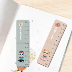 Personalised Multicolour Birth Flower Cartoon Character Magnetic Bookmark Clip with Name and Scale Reading Back to School Gift for Reader Book Lover