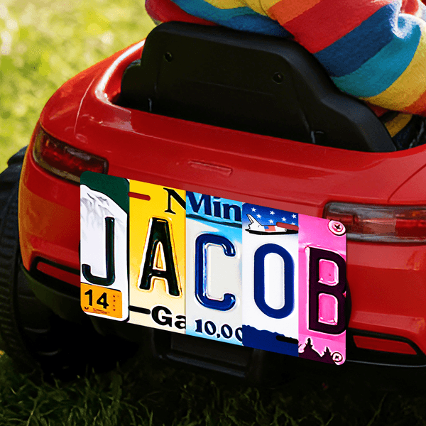 Henkilökohtainen monivärinen auton rekisterikilpi numero ja kirjain auton lisävaruste Päivittäinen käyttö syntymäpäivälahja miehille