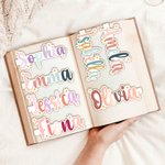 Personalisierte Vintage Daisy Themed bunten Namen magnetische Lesezeichen Clips zurück zu Schule Geburtstag Geschenk für Buchliebhaber Studenten