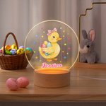Personalised Multi-Pattern Acrylic Easter LED Night Light with Name Daily Use Easter Gift for Boys Girls