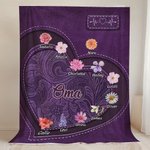 Gepersonaliseerde Vintage Geboortebloem Zachte Deken met 1 tot 12 Namen Woondecoratie Verjaardag- en Kerstcadeau voor Mama of Oma