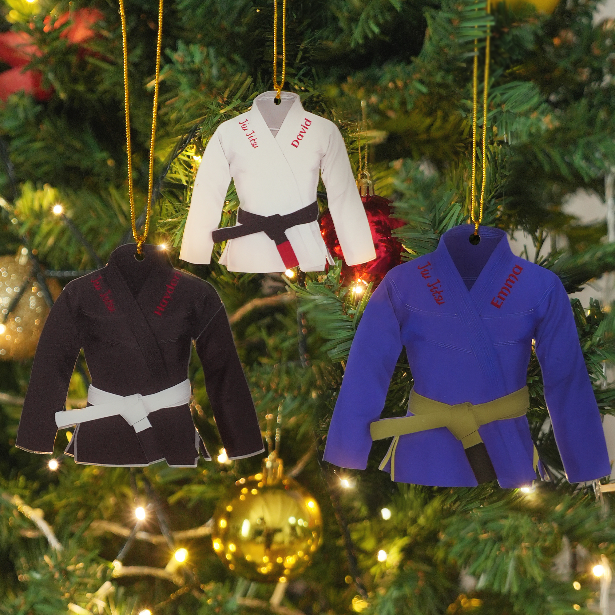 Ornement personnalisé en acrylique pour uniforme de Jiu-Jitsu avec nom Décoration pour la maison Cadeau pour les passionnés de Jiu-Jitsu Cadeau pour les étudiants de Jiu-Jitsu
