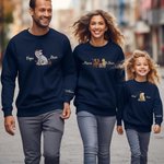 Personalized Classic Winnie the Pooh Multicolor Adult Kid Sweatshirt with Name and Text Birthday Holiday Gift for Family