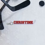 Personalisierte Multicolor Hockey Stick Keychain mit Namen und Nummer täglichen Gebrauch Geburtstagsgeschenk für Hockey-Liebhaber