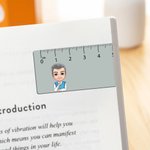 Personalised Multicolour Cartoon Character Magnetic Bookmark Clip with Name and Scale Reading Birthday Gift for Reader Book Lover