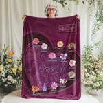 Gepersonaliseerde Vintage Geboortebloem Zachte Deken met 1 tot 12 Namen Woondecoratie Verjaardag- en Kerstcadeau voor Mama of Oma