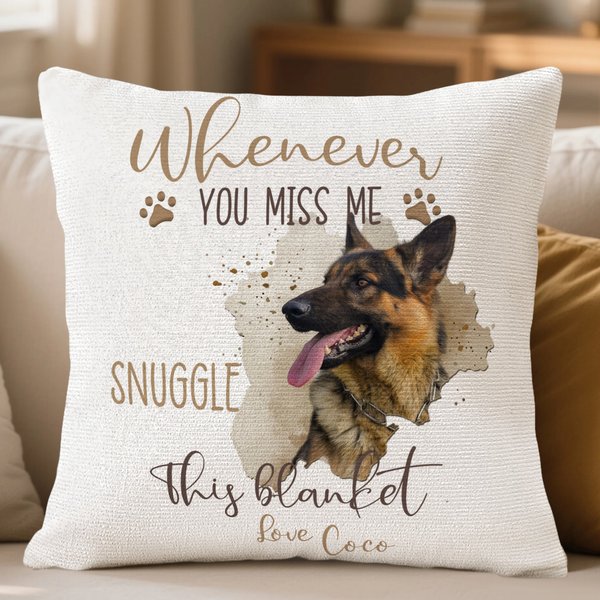 Personalised Multicolor Paw Print Photo Soft Cushion Cover with Name Home Decoration Memorial Sympathy Pet Loss Gift for Pet Owners