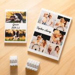 Personalized 1-5 Photos Stand Building Brick Puzzles with Text Room Decor Birthday Anniversary Gift for Couple Friend Family