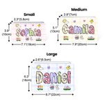 Uova di Pasqua personalizzate di fiori di coniglio Scatola di biscotti in metallo per uso alimentare con nome Regalo di Pasqua per ragazzi ragazze bambini