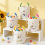 Panier de Pâques personnalisé avec nom et oreilles de lapin Accessoires de chasse à l'œuf Cadeau de Pâques pour enfants