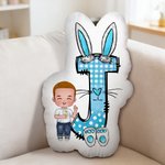 Personalisierte niedliche Cartoon Kind Charakter Initial geformt werfen Kissen Home Decor Geburtstagsgeschenk für Jungen Mädchen