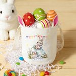 Panier de Pâques personnalisé avec nom et oreilles de lapin Accessoires de chasse à l'œuf Cadeau de Pâques pour enfants