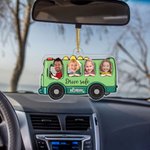 Personalized School Bus Design 1-8 Photos Acrylic Ornament with Text Tree Decor Christmas Gift for School Bus Driver
