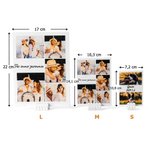 Personalisierter Fotoständer Fotopuzzle aus Bausteine mit 1-5 Fotos und Text Wohnung Deko Geburtstag Jahrestag Geschenk für Paar Freund Familie