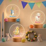 Personalised Multi-Pattern Acrylic Easter LED Night Light with Name Daily Use Easter Gift for Boys Girls